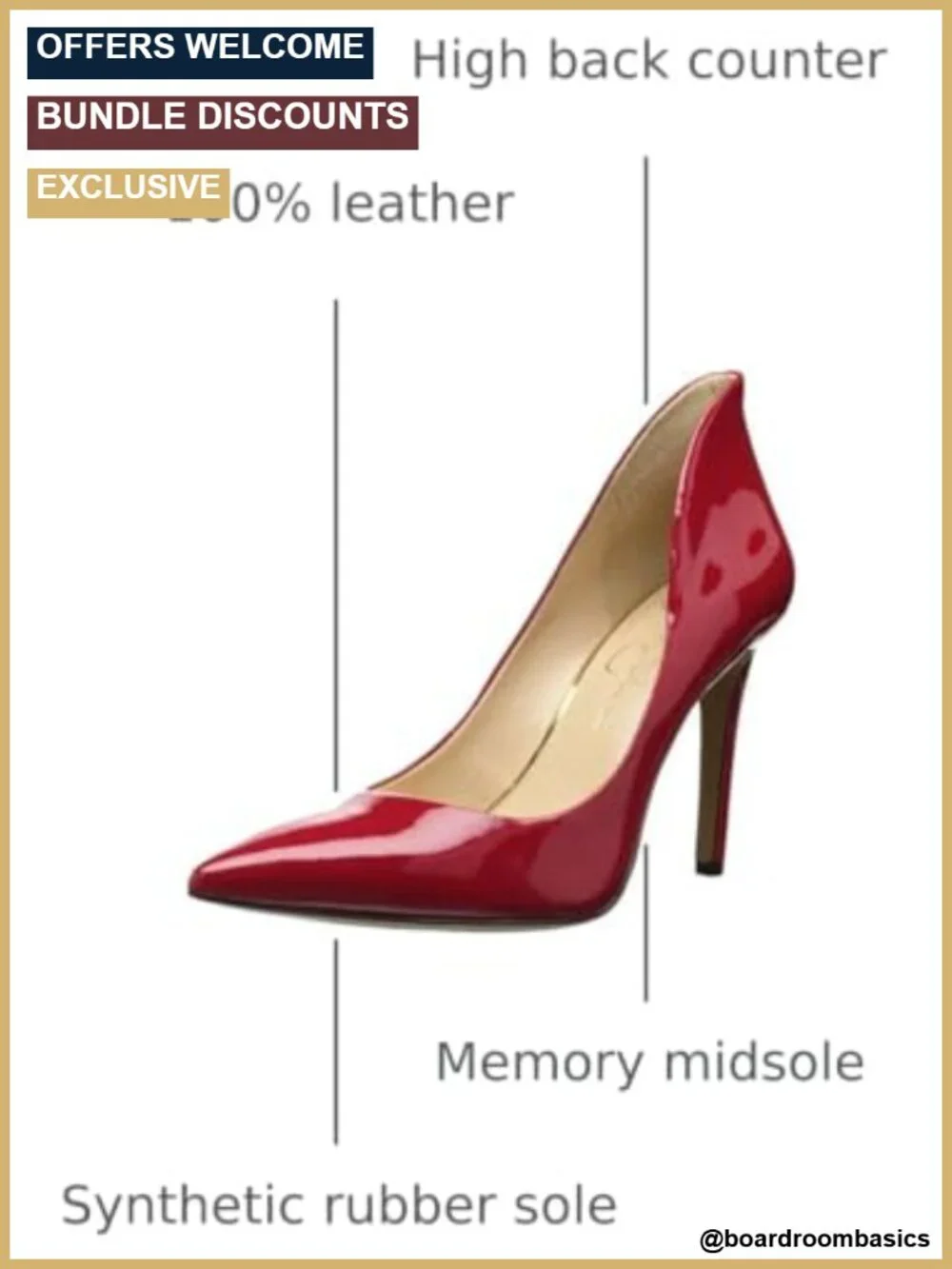 Memory Foam Slip On Dress Pumps Heels
